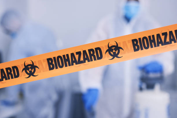 Professional Biohazard Cleanup technician working in Midland Park, NJ